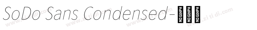 SoDo Sans Condensed字体转换